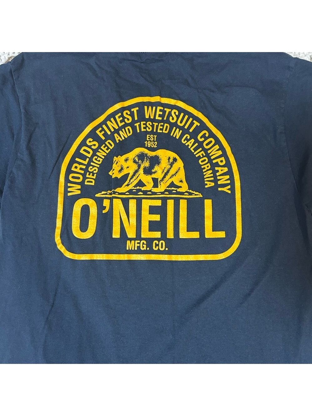 O'NEILL WETSUIT CALIFORNIA BEACH SURF SURFBOARD SURFING TEE T SHIRT Mens Small - Picture 1 of 8